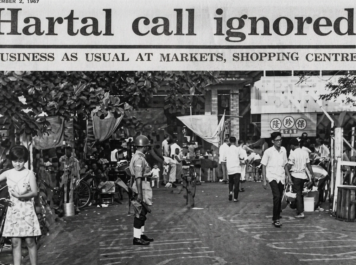 1967年槟城大罢市（Hartal）号召反通胀与英镑贬值抗争文献档案